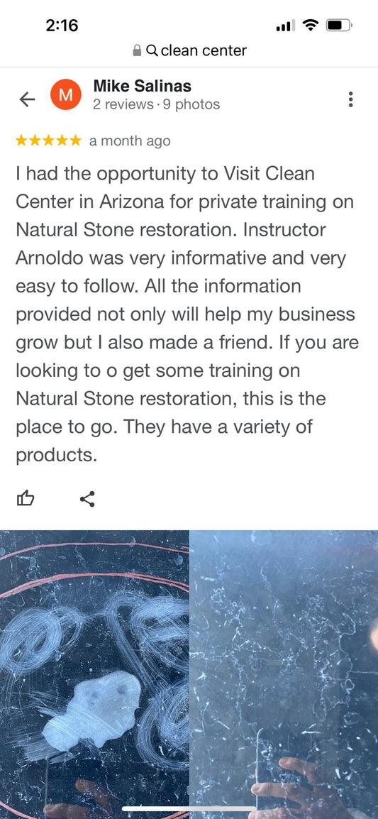 Seminario Privado - Pulido y Restauración de Piedra Natural - Clean Center