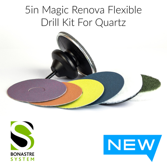 Quartz Polishing Kit - Magic Renova Flexible Drill Kit for Quartz - Clean Center