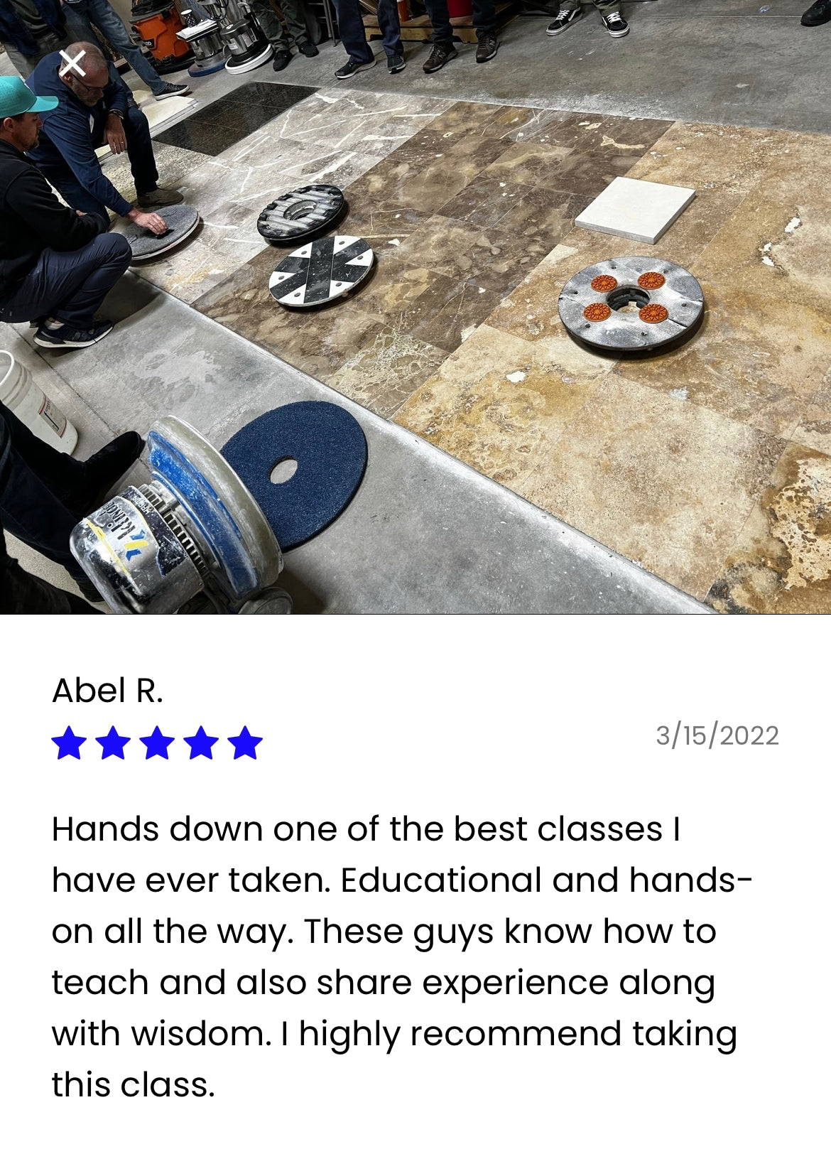 Stone Polishing Private Seminar - Clean Center